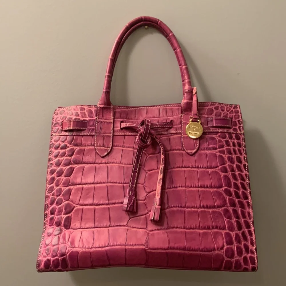 Vintage Crocodile Embossed Coach Handbag